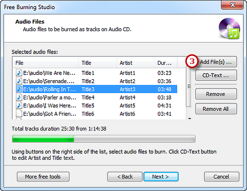 Add Audio Files