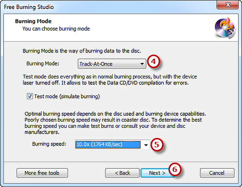  Select Burning Mode & Speed and Start Burning